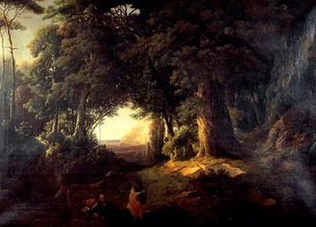 Chrzest Clorindy, Luigi Ashton (1824-1884), olej na płótnie, 87x120 cm