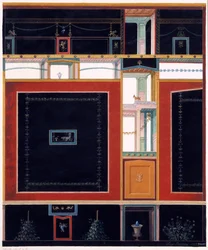 Dekoracje ścienne z Domu Aulus Vettius, Pompeje, ok. 36-39 rne, 1897