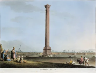Egipt, Aleksandria, Filar Pompejusza autorstwa Luigi Mayer