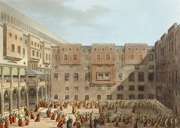 Praktyka Mameluków przed pałacem Mourad Bey w Kairze