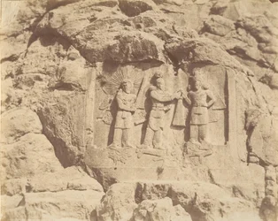 7 [Tak-e Bostan, ceremonia koronacji Szapura II, Kermanszah], lata 1840-60.