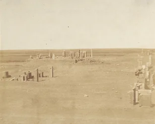 Widok ogólny Persepolis z góry, 1858.