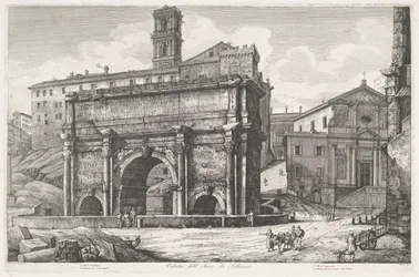 Boguś van Septimius Severus te Rome Widok Łuku Septymiusza (tytuł na obiekcie)