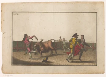 Byk zostaje wyzwany na banderille Coleccion de las principales suertes de una corrida de toros (tytuł serii) Zbiór najważniejszych manewrów walki byków (tytuł serii)