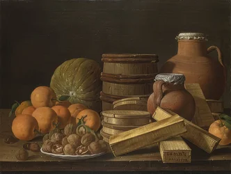 Martwa natura z pomarańczami i orzechami włoskimi. 1772