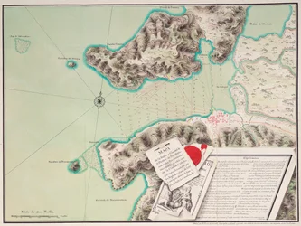 Mapa zatoki i miasta S. Phelipe de Portobelo