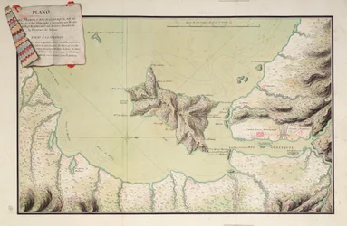 Mapa portu i rzeki Guayaquil na Morzu Południowym