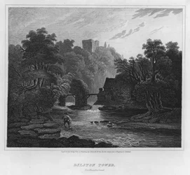 Wieża Dilston, Northumberland (grawerowanie)