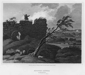 Zamek Mitford, Northumberland (rycina)