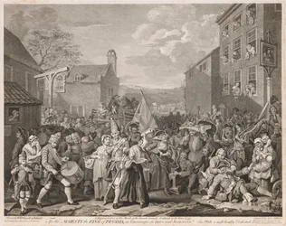 Marsz do Finchley w roku 1746 po Hogarth, 1750.
