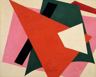 Malarstwo architektoniczne - Peinture de Lyubov Sergeyevna Popova (1889-1924) - 1917 - Olej na płótnie - 80x98 - Muzeum Sztuki Nowoczesnej, Nowy Jork
