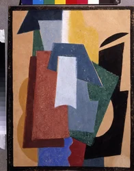 Wszystko. Peinture de Lyubov (Liubov) Sergeevna Popova (1889-1924), huile sir toile