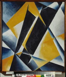 Malarstwo architektoniczne. Obraz Lyubova (Lioubov) Sergeyevna Popova (1889-1924), olej na płótnie