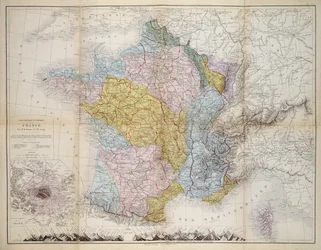 Mapa Francji, ok. 1830-40