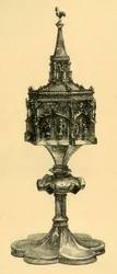 Cyborium miedziane złocone, połowa XV w., 1881 r.
