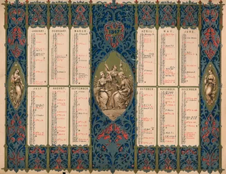 Kalendarz z dniami świętych i urodzinami królewskimi, 1847.