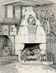 Kominek narożny, c1895, 1896