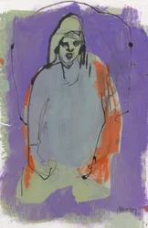 Szkicownik 10, 2024 (tempera, tusz, węgiel na papierze)