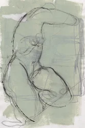 Szkicownik 13, 2024 (tempera, węgiel na papierze)