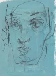 Szkicownik 5, 2024 (tempera, węgiel, ołówek na papierze)