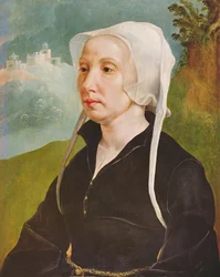 Portret kobiety (olej na panelu)