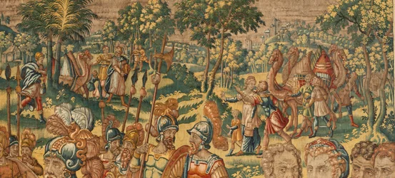 Historia Gedeona, sędziego i wojownika Hebrajczyków, koniec XVI wieku (gobelin)