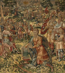 História de Gideon, final do século 16 (seda e lã) polonês