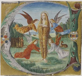 Święta Maria Magdalena w otoczeniu aniołów
