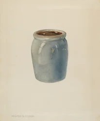 Słoik na dżem ceramiczny, ok. 1938.