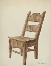 Krzesło drewniane, ok. 1939.