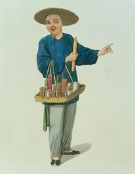 Aptekarz, tablica 26 z filmu „Strój chiński”, ryt. J. Dadley, 1800