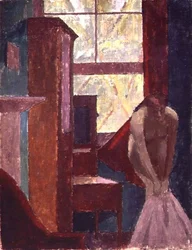 Girl Dressing (olej na płótnie)