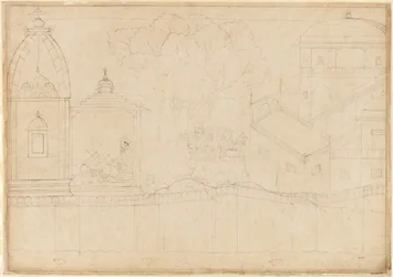 Indrajit składa ofiary: Folio z serii Oblężenie Lanki, ca. 1725.