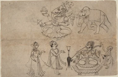 Portret Manya Sahiba Man Rup Sagarji, koniec XVIII wieku.