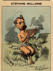 Okładka "Mężczyźni dzisiaj", numer 296, ilustracja Manuel Luque (1854-1919): Fauna, Stephane Mallarme (1842-1898)