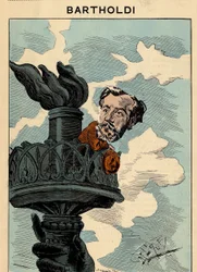 Okładka The Men of Today, nr 305, ilustracja Manuel Luque (1854-1919): Statua Wolności, Bartholdi Auguste (1834-1904)