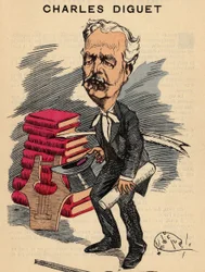 Okładka The Men of Today, numer 393, ilustracja Manuel Luque (1854-1919): Literatura, Lyre - Diget Charles (1836-1909)