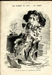 Ilustracja Manuela Luque (1854-1919) do okładki Karykatury (1880)