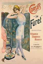 Reklama gorsetów „Le Furet”