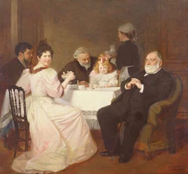 Spotkanie rodzinne w domu Madame Adolphe Brisson, 1893