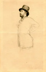 Edgar Degas w kapeluszu.