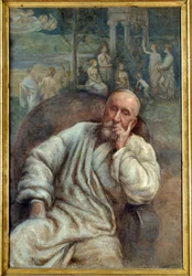 Portret malarza Pierre Cecil Puvis de Chavanne (1824-1898) Obraz Marcellin Gilbert Desboutins (1823-1902) XIX-wieczne Amiens, musee de la Picardie - Portret malarza Pierre Cecil Puvis de Chavanne (1824-1898). Obraz Marcellina Gi