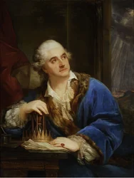 Stanisław II August, król Polski i Litwy - Portret Stanisława II Augusta Poniatowskiego, króla i wielkiego księcia Rzeczypospolitej (1732-1798) autorstwa Bacciarellego, Marcello (1731-1818). Olej na płótnie, rozmiar : 111,5x85,5