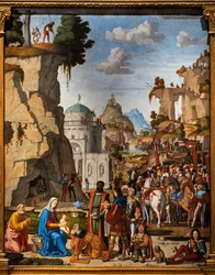 Adoracja Mędrców, fragment