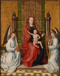 Dziewica z Dzieciątkiem na tronie między 1550 a 1560 rokiem.