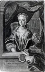 Laura Maria Caterina Bassi, grawerowane przez Johanna Jakoba Haid