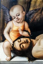 Martwy Chrystus i dwa anioły