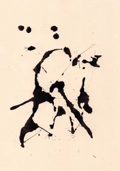 Kleks, 2018 (tusz na papierze)