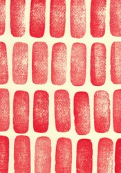 Stones_red, 2017 (gumowe stemple)