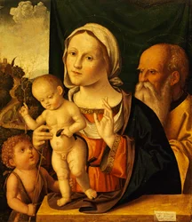 Święta rozmowa, Marco Palmezzano (ca 1459-1539), 52x61 cm